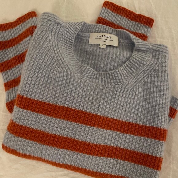 La Ligne Mini Toujours Striped Cashmere Sweater Size Small - Picture 4 of 6